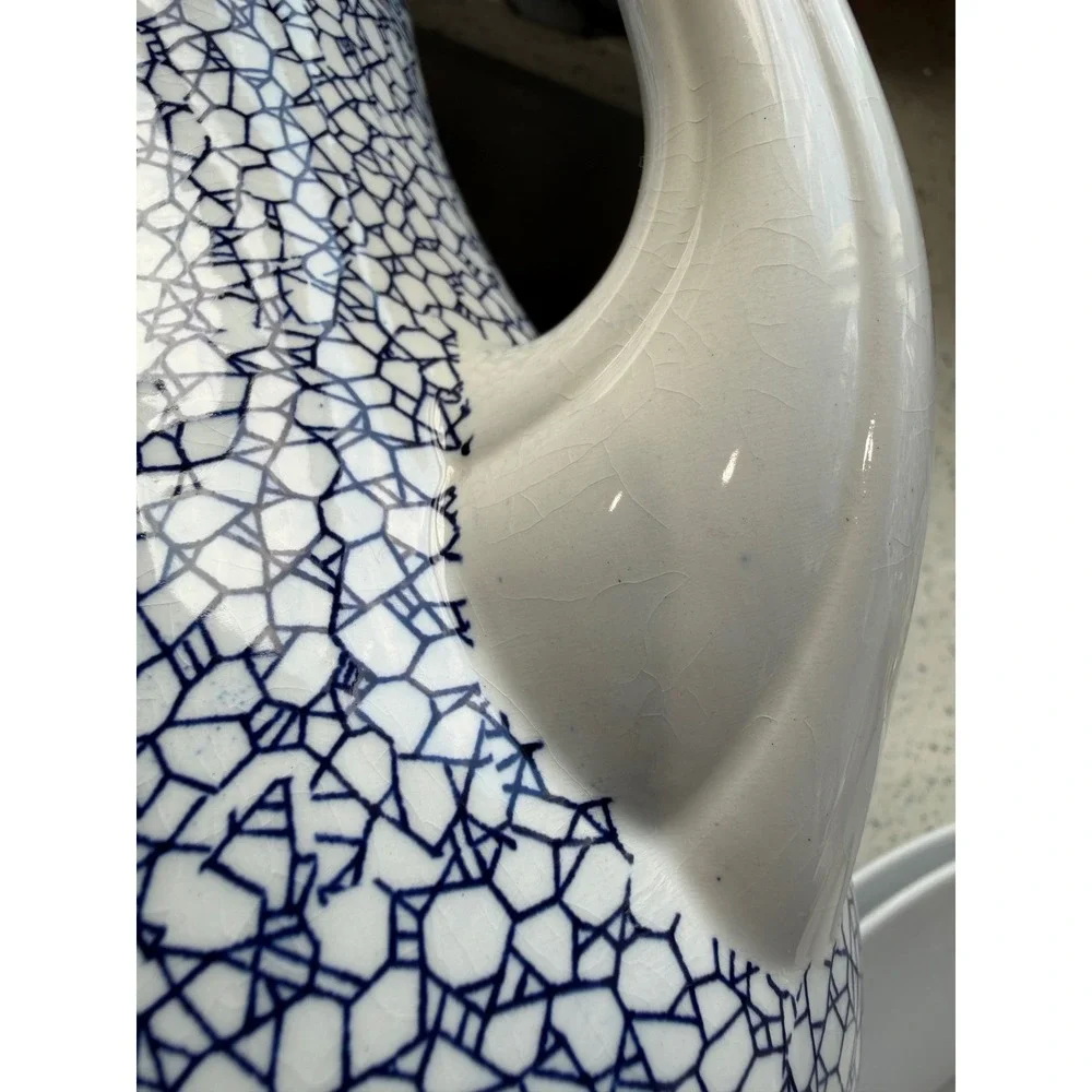 Adams Chinese Bird Blue White Ironstone Coffee Pot Tea Pot English Transferware